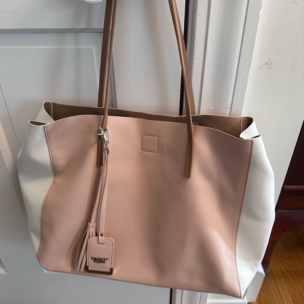 Elegant Pink and White Tote Bag